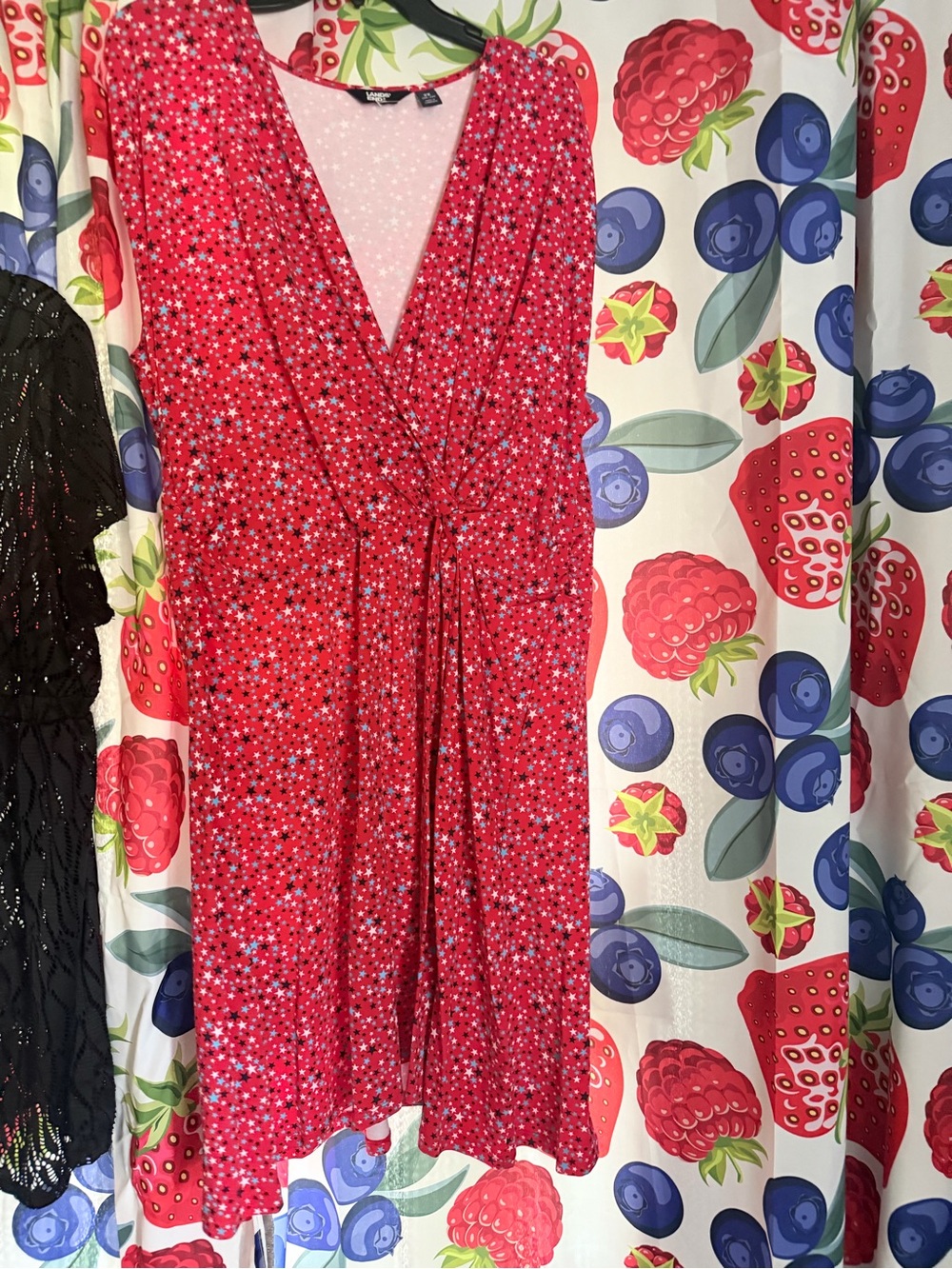Red Star-Print Wrap Dress - Women
